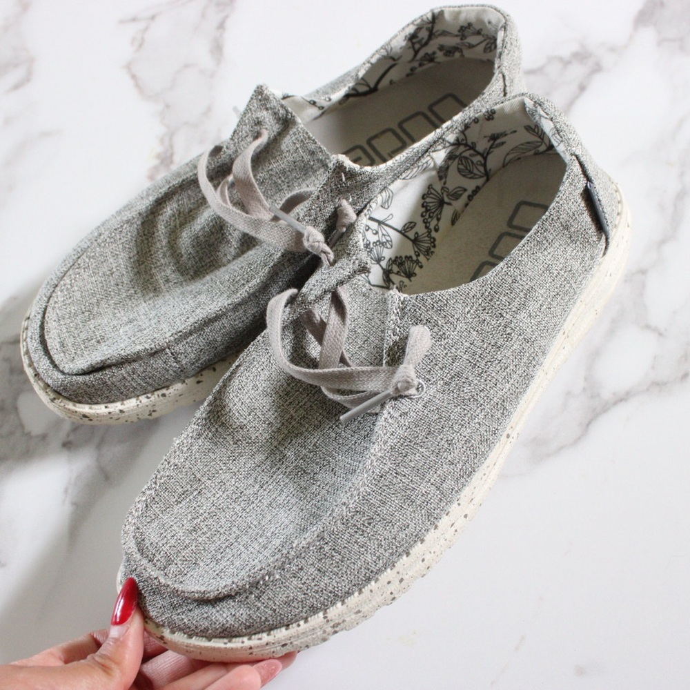 Hey Dude Wendy Linen Iron Slip Ons